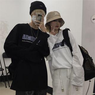 Couple Matching Long Sleeve Letter Print Shirt