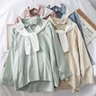 Dip-back Loose-fit Shirt + Shawl
