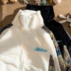 Bear Panel Fluffy Jacket