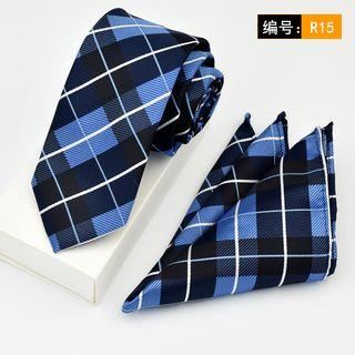 Set: Plaid Tie + Pocket Square