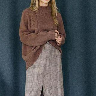 Mock-turtleneck Cable-knit Knit Sweater