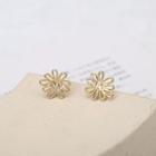 Cutout Floral Earrings Ae1123 - Daisy - Gold - One Size