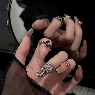 Faux Crystal Alloy Rhinestone / Nail Ring / Set