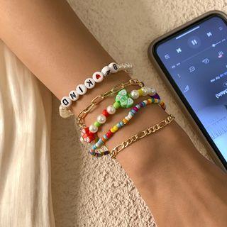 Set Of 5: Bracelet Set Of 5 - 2262 - Gold - One Size