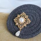 Faux Pearl Alloy Brooch As Shown In Figure - One Size