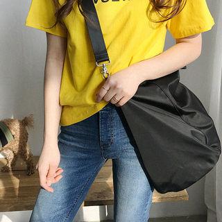 Genuine-leather Handle Cross Bag