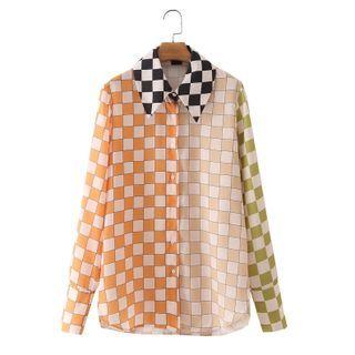 Checkered Color Block Shirt
