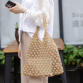 Set: Straw Tote Bag + Pouch