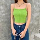 Chain Strap Ribbed Knit Camisole