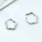 Flower Hoop Earring 1 Pair - Plum Blossom - One Size