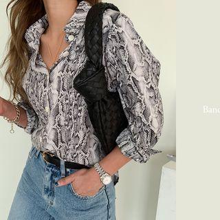 Long-sleeve Python Shirt Gray - One Size