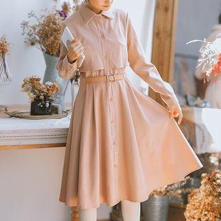 Midi A-line Shirt Dress