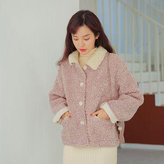 Lambswool Color Block Jacket