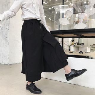 Drawsting Wide-leg Dress Pants