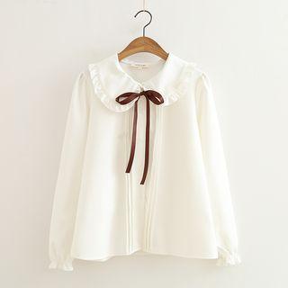 Ribbon Collared Top
