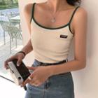 Two Tone Embroider Tank Top