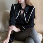 Details Peter Pan-collar Loose Blouse