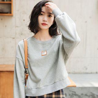 Applique Sweatshirt Gray - One Size