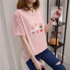 Dessert Print Short Sleeve T-shirt