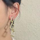 Irregular Alloy Dangle Earring 1 Pair - 2613a - Gold - One Size