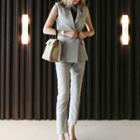 Set: Notch Lapel Vest + Dress Pants