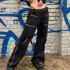 Low Waist Star Print Straight-fit Pants