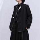 Fringed Zip Jacket Black - One Size