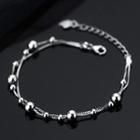 Bead Layered Sterling Silver Bracelet 1 Pc - Silver - One Size