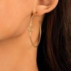 Knot Hoop Earring 5705-1 - 1 Pair - Gold - One Size