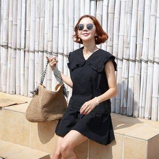 Sailor-collar Top & Shorts Matching Set