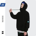 Fleece Stand-collar Hooded Pullover