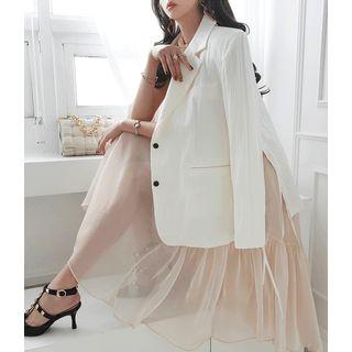 Tie-side Single-breasted Blazer