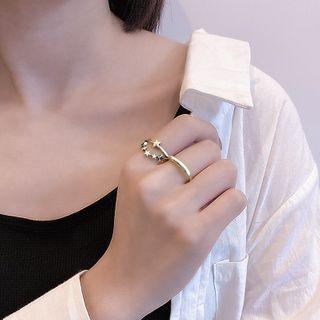 925 Sterling Silver Polished Bar Ring Silver - One Size