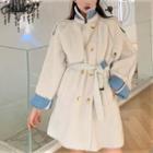 Double-breasted Jacket Beige - One Size