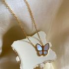 Butterfly Pendant Necklace E121 - Butterfly - One Size