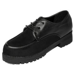 Faux Leather Lace-up Shoes