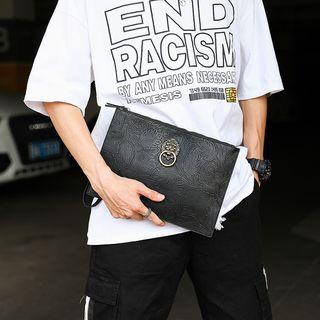 Patterned Clutch Bag Black - One Size