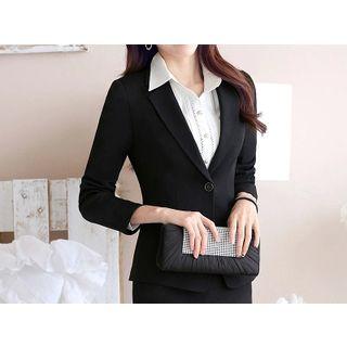 Set: Plain Blazer + Trousers