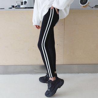 Tall Size Contrast-trim Leggings