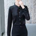Dotted Bow Shirt / Dress Pants / Set