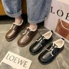 Fleece-lined Faux Leather Shoes