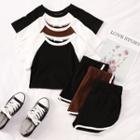 Set: Short-sleeve Raglan T-shirt + Shorts
