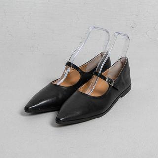 Point-toe Mary Jane Flats