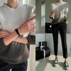 Gradient Rib-knit Sweater Light Gray - One Size