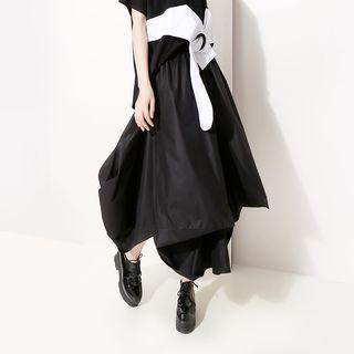 Crop Wide Leg Skorts Black - One Size