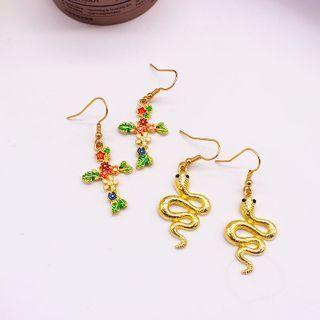 Cross / Snake Alloy Dangle Earring