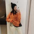 V-neck Rib Trim Sweater