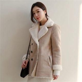 Double-breasted Faux-shearling Reversible Jacket