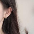 Wavy Rhinestone Ear Stud Stud Earring - 1 Pair - Gold - One Size