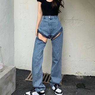 Detachable Wide-leg Jeans / Tank Top